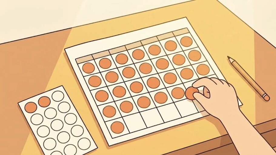 毎日の英検5級学習を積み重ねていくスケジュールのイメージ